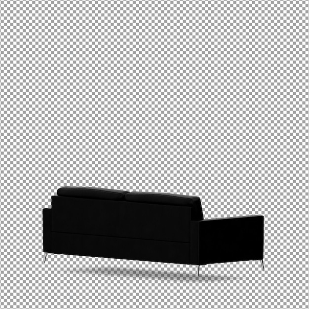 Sofa in 3D-rendering geïsoleerd
