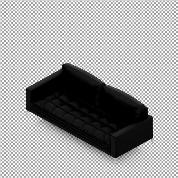 Sofa in 3D-rendering geïsoleerd