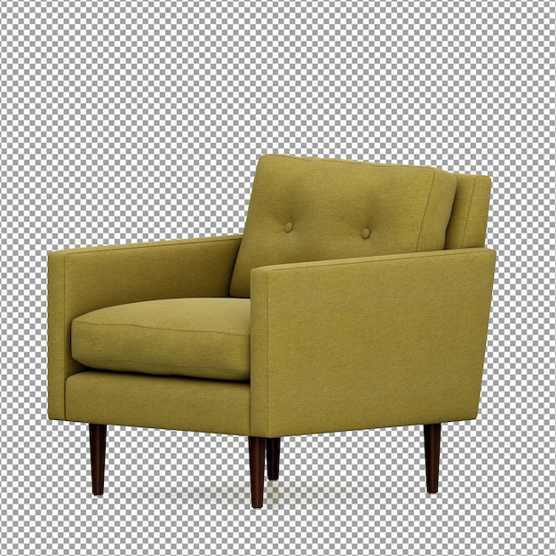 Sofa in 3d-rendering geïsoleerd