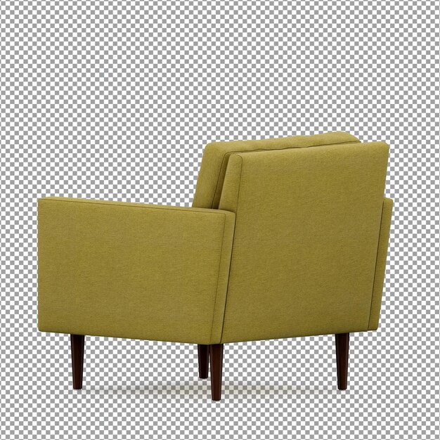 Sofa in 3D-rendering geïsoleerd