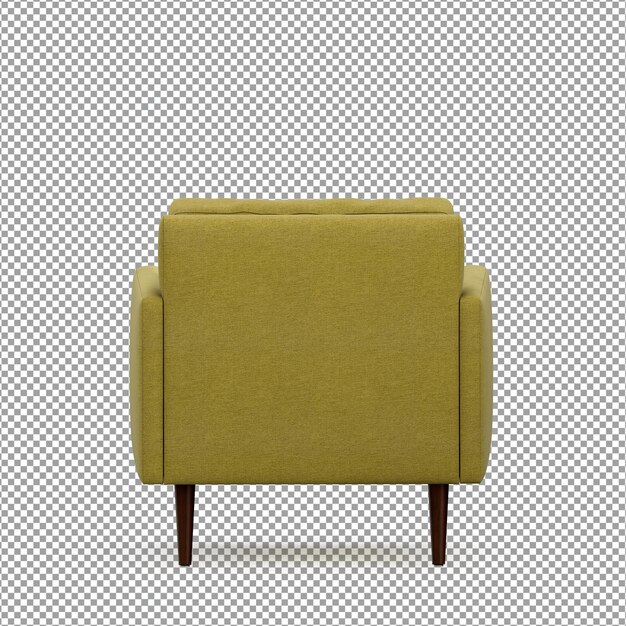 Sofa in 3D-rendering geïsoleerd