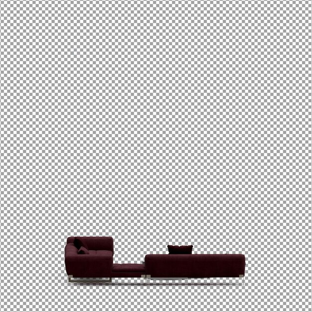 Sofa in 3d-rendering geïsoleerd