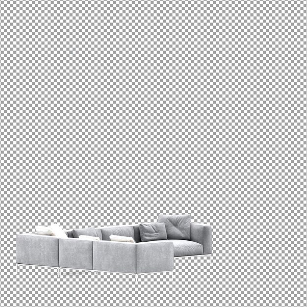Sofa in 3D-rendering geïsoleerd