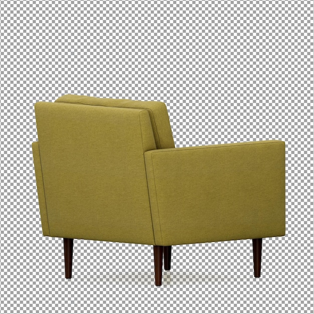 Sofa in 3D-rendering geïsoleerd