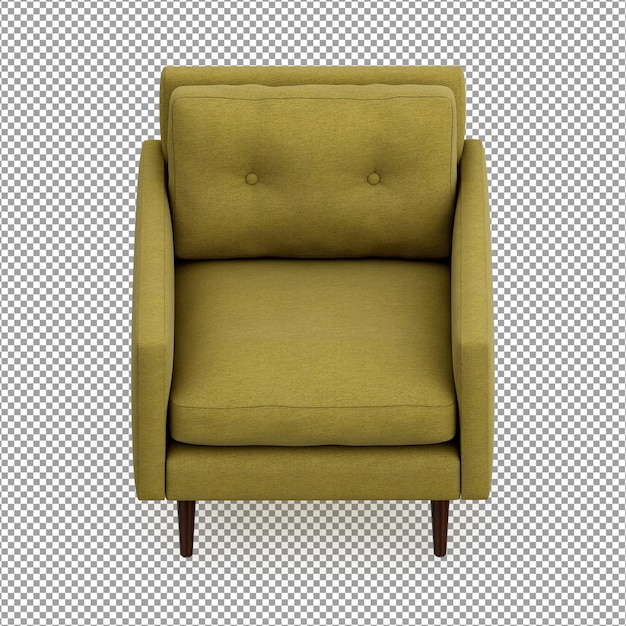 Sofa in 3D-rendering geïsoleerd