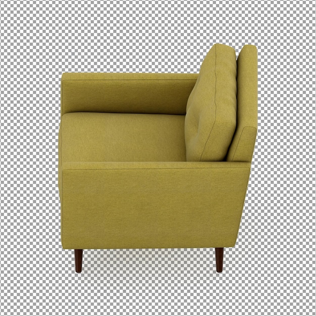Sofa in 3D-rendering geïsoleerd