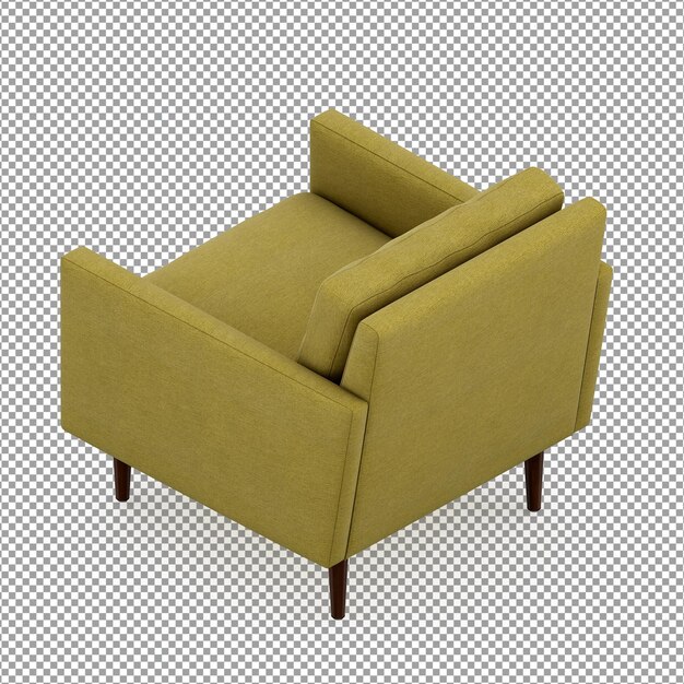 Sofa in 3D-rendering geïsoleerd