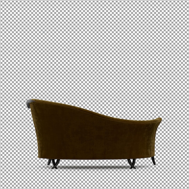 Sofa in 3d-rendering geïsoleerd