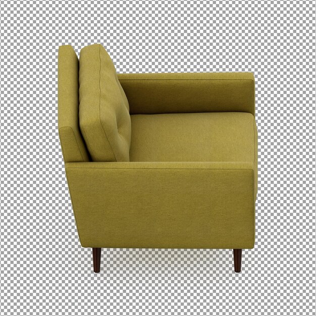 Sofa in 3D-rendering geïsoleerd