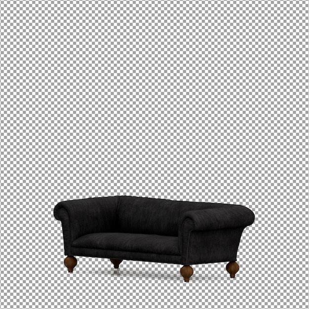 Sofa in 3D-rendering geïsoleerd