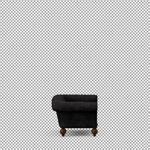 Sofa in 3D-rendering geïsoleerd