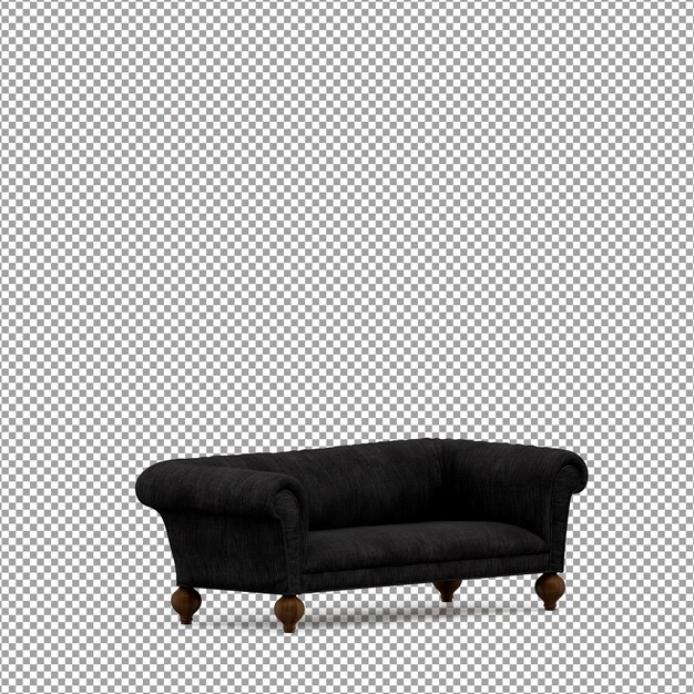 Sofa in 3D-rendering geïsoleerd