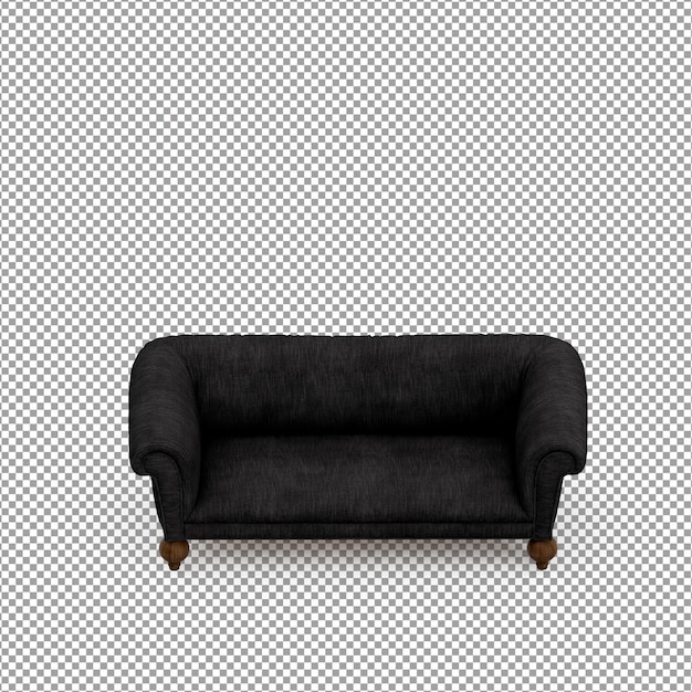 Sofa in 3D-rendering geïsoleerd