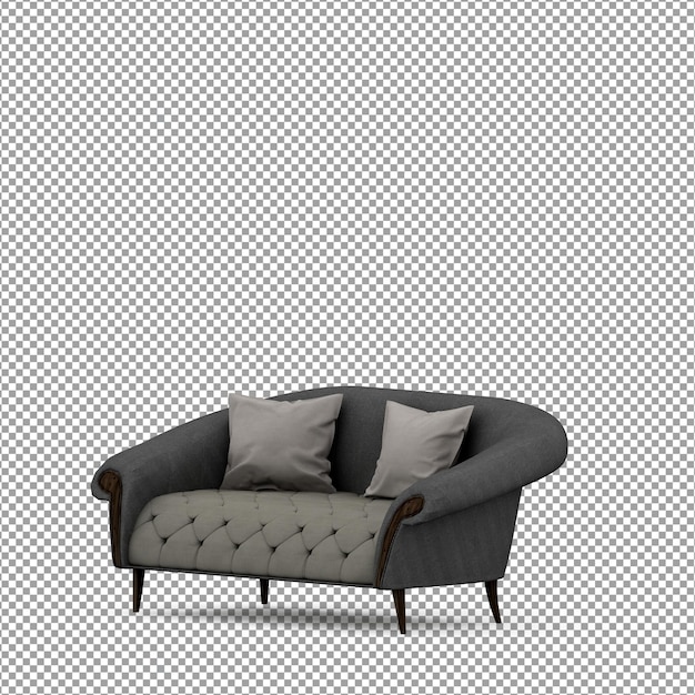 Sofa in 3d-rendering geïsoleerd