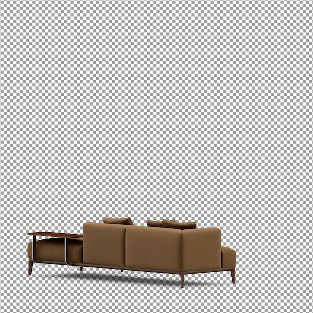 Sofa in 3d-rendering geïsoleerd