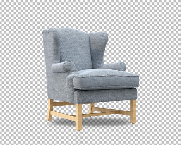 Sofa in de woonkamer in 3d-rendering geïsoleerd