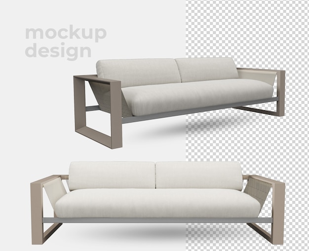 モダンな3dデザインのソファ