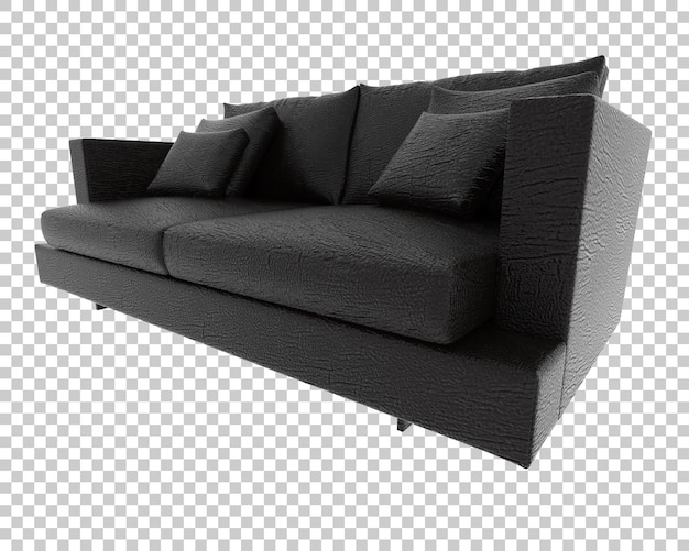 Sofa isolated on transparent background 3d rendering illustration