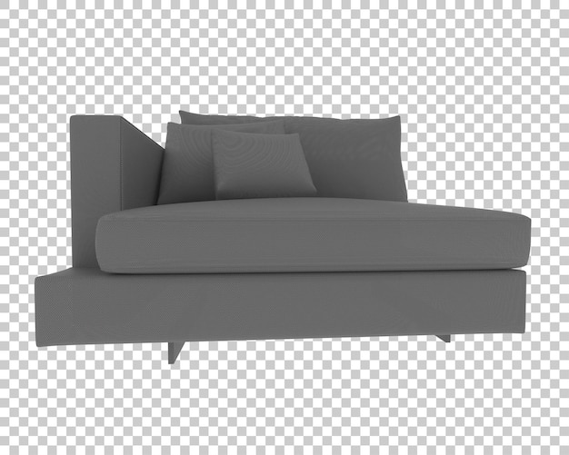 sofa isolated on transparent background 3d rendering illustration