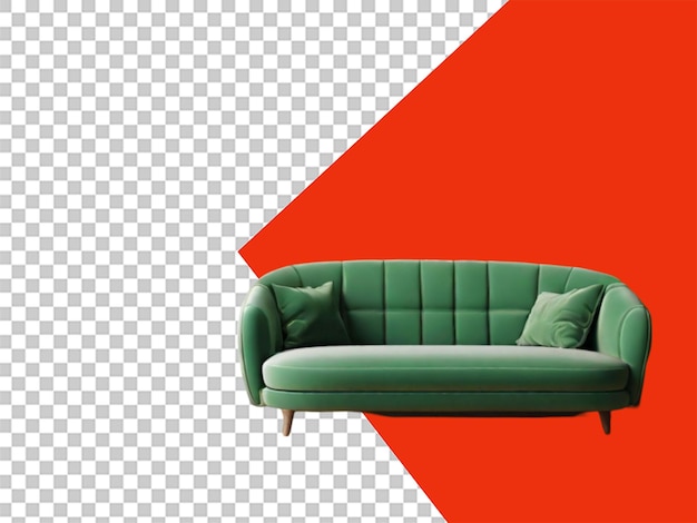 PSD sofa isolated on transparent background