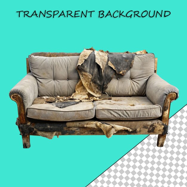 PSD sofa isolated on transparent background