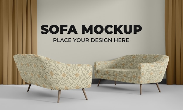 PSD sofa mockup design