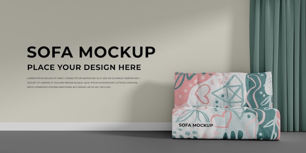 PSD sofa mockup design