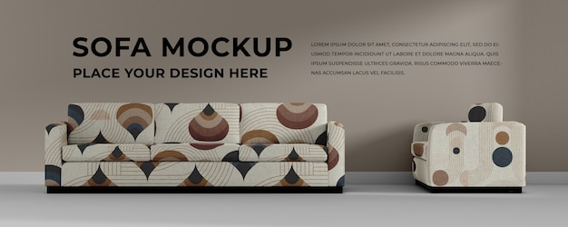 PSD sofa mockup design