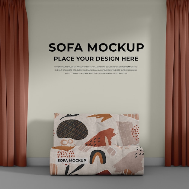 PSD sofa mockup design