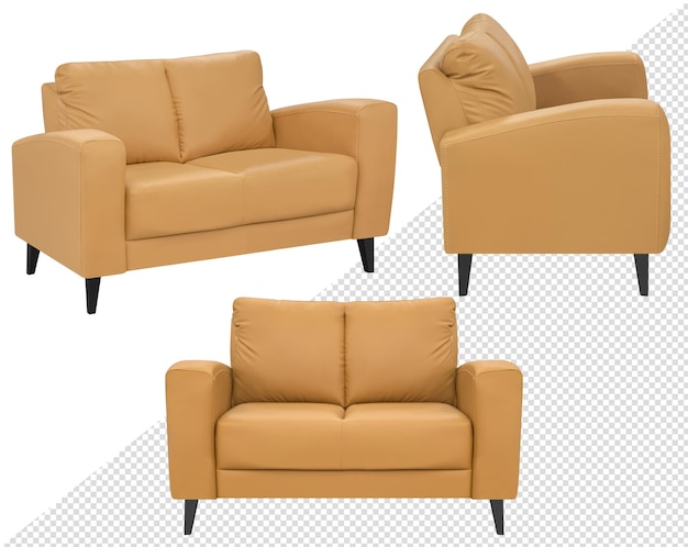 Sofa for office or home. isolated from the background. in different angles. interior element