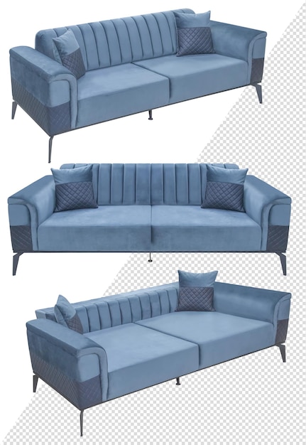 PSD sofa for office or home. isolated from the background. in different angles. interior element