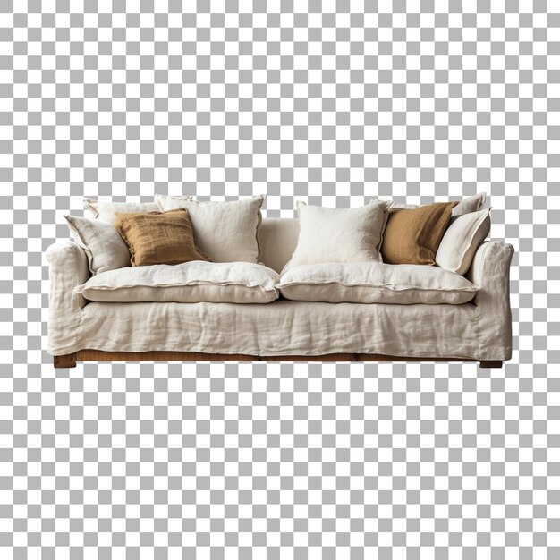 PSD sofa on transparent background