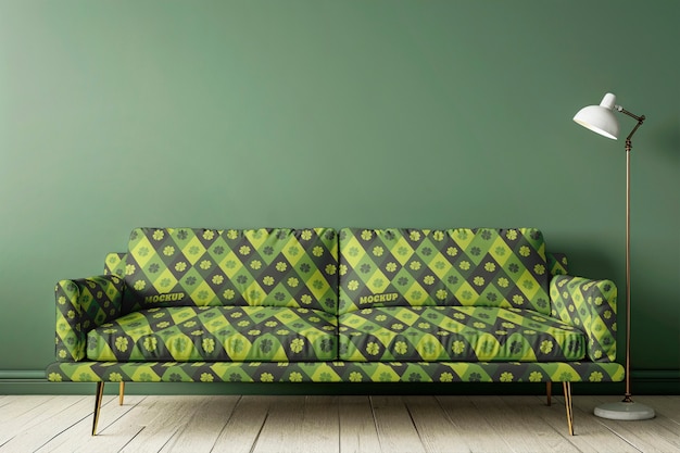 PSD sofa upholstery mockup design