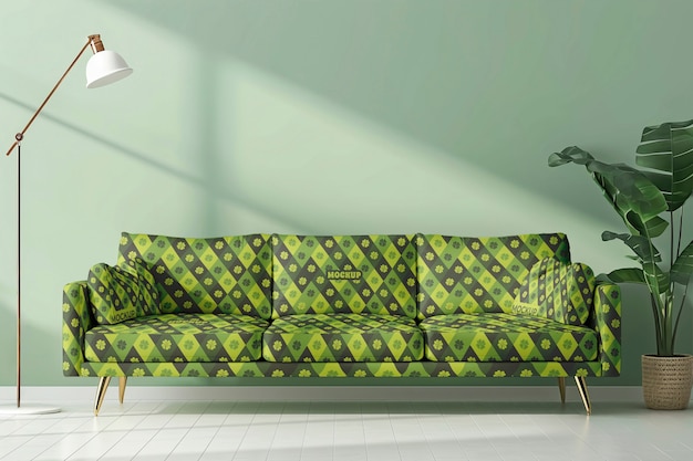 PSD sofa upholstery mockup design