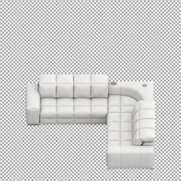 Sofa W Renderowaniu 3d Na Białym Tle