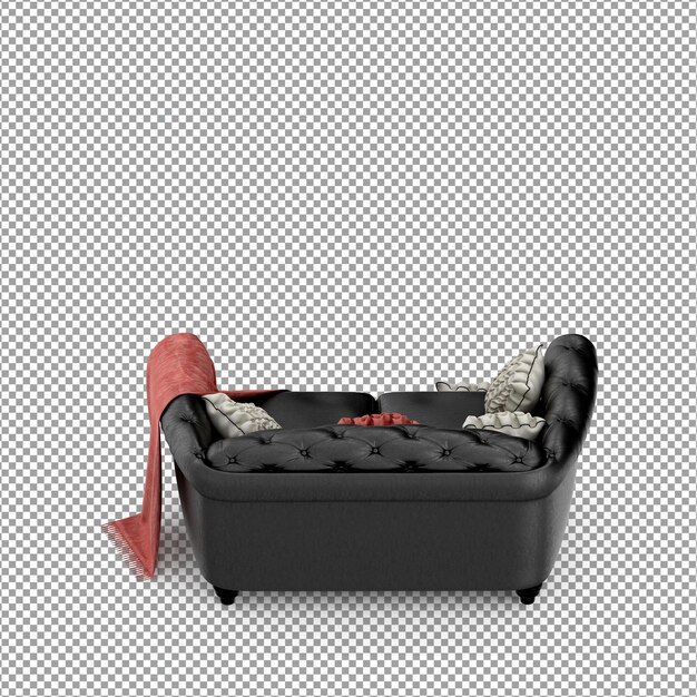 Sofa W Renderowaniu 3d Na Białym Tle