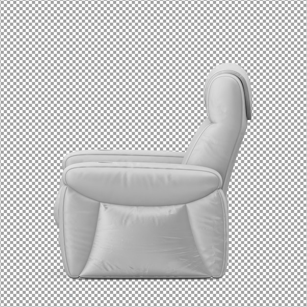 PSD sofa w renderowaniu 3d na białym tle