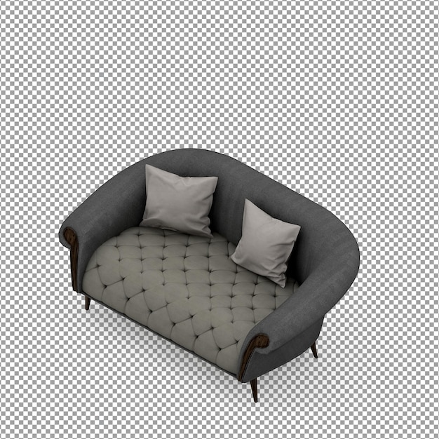 Sofa W Renderowaniu 3d Na Białym Tle