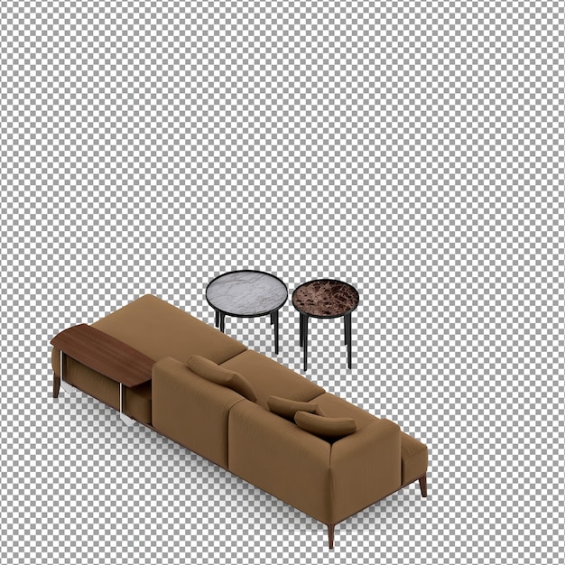 Sofa W Renderowaniu 3d Na Białym Tle