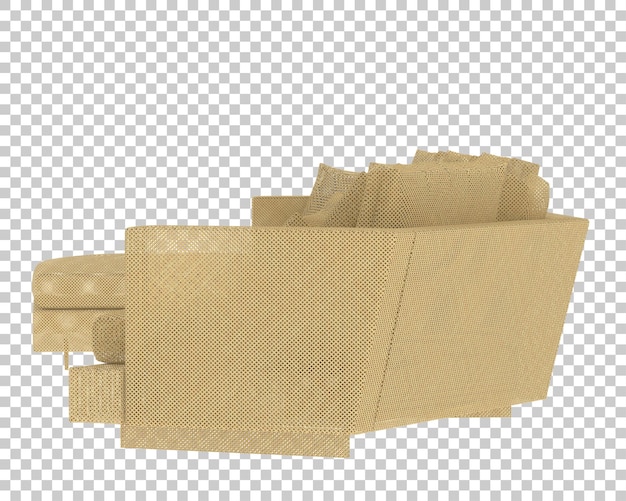 Soffa isolerad på transparent bakgrund, 3D-rendera illustration
