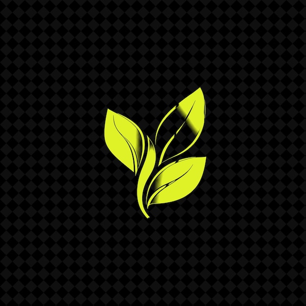 PSD sofistyczne logo liścia ivy z eleganckim projektem i metalicznymi twórczymi wektorami roślinnymi