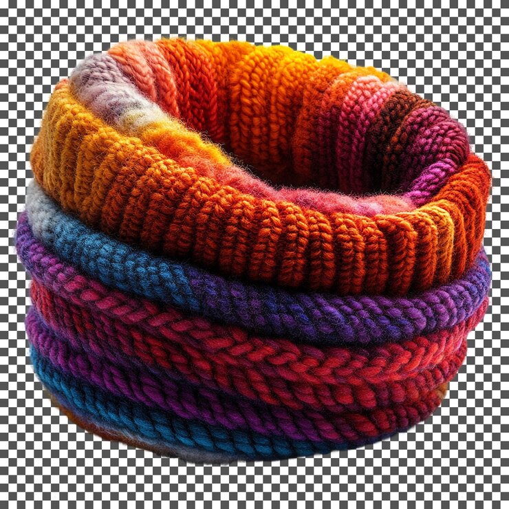 PSD soft christmas fleece lined headband isolated on transparent background