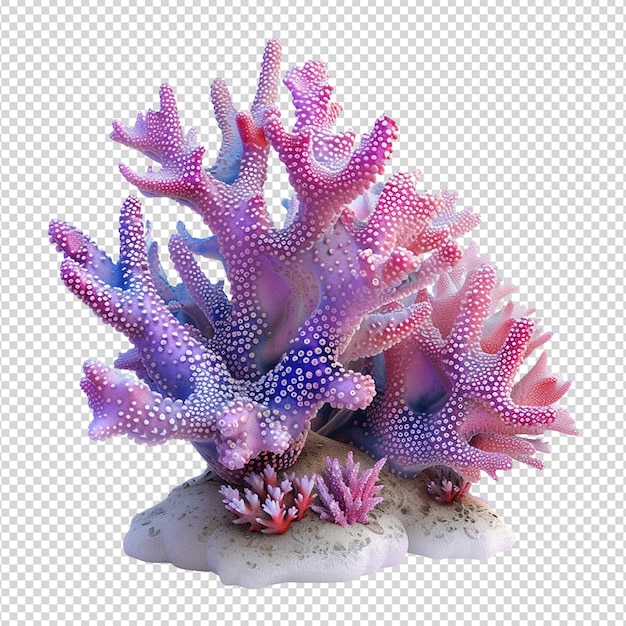 PSD 색에 고립된 부드러운 산호