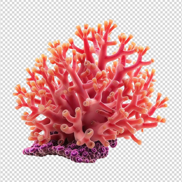 PSD soft coral isolated on white