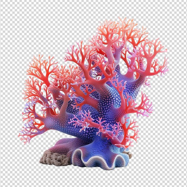 PSD soft coral isolated on white