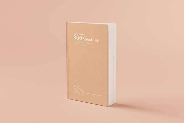 PSD soft cover book mockup scene