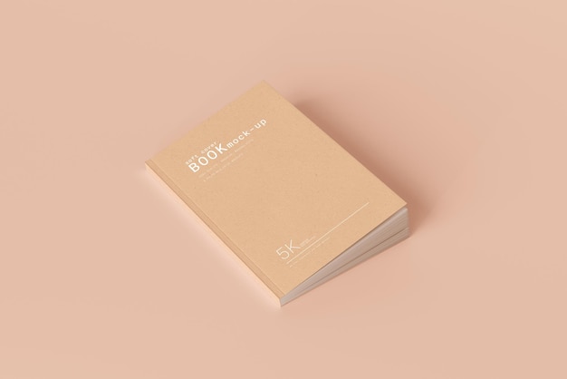 Soft cover book mockup scene