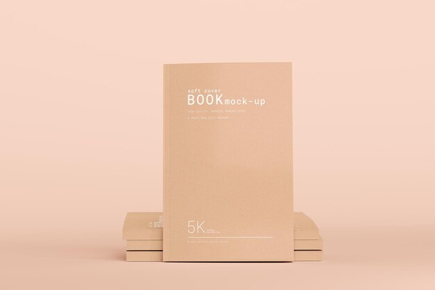 Scena di mockup del libro con copertina morbida