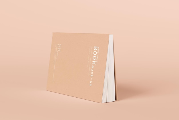 Soft cover book mockup scene