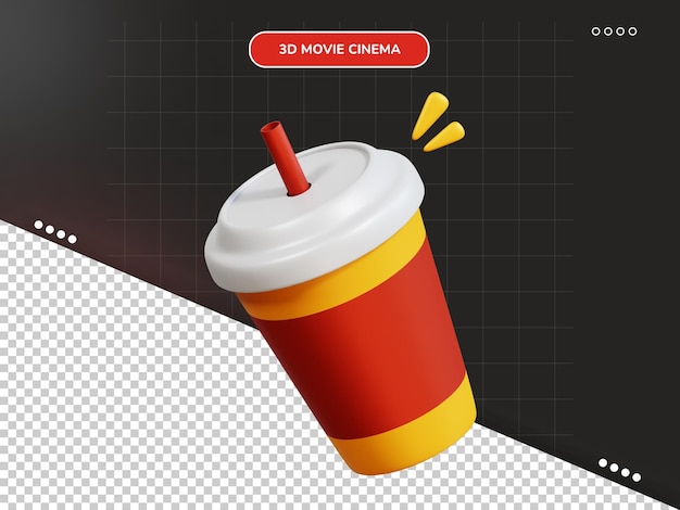 Soft drink 3d icon